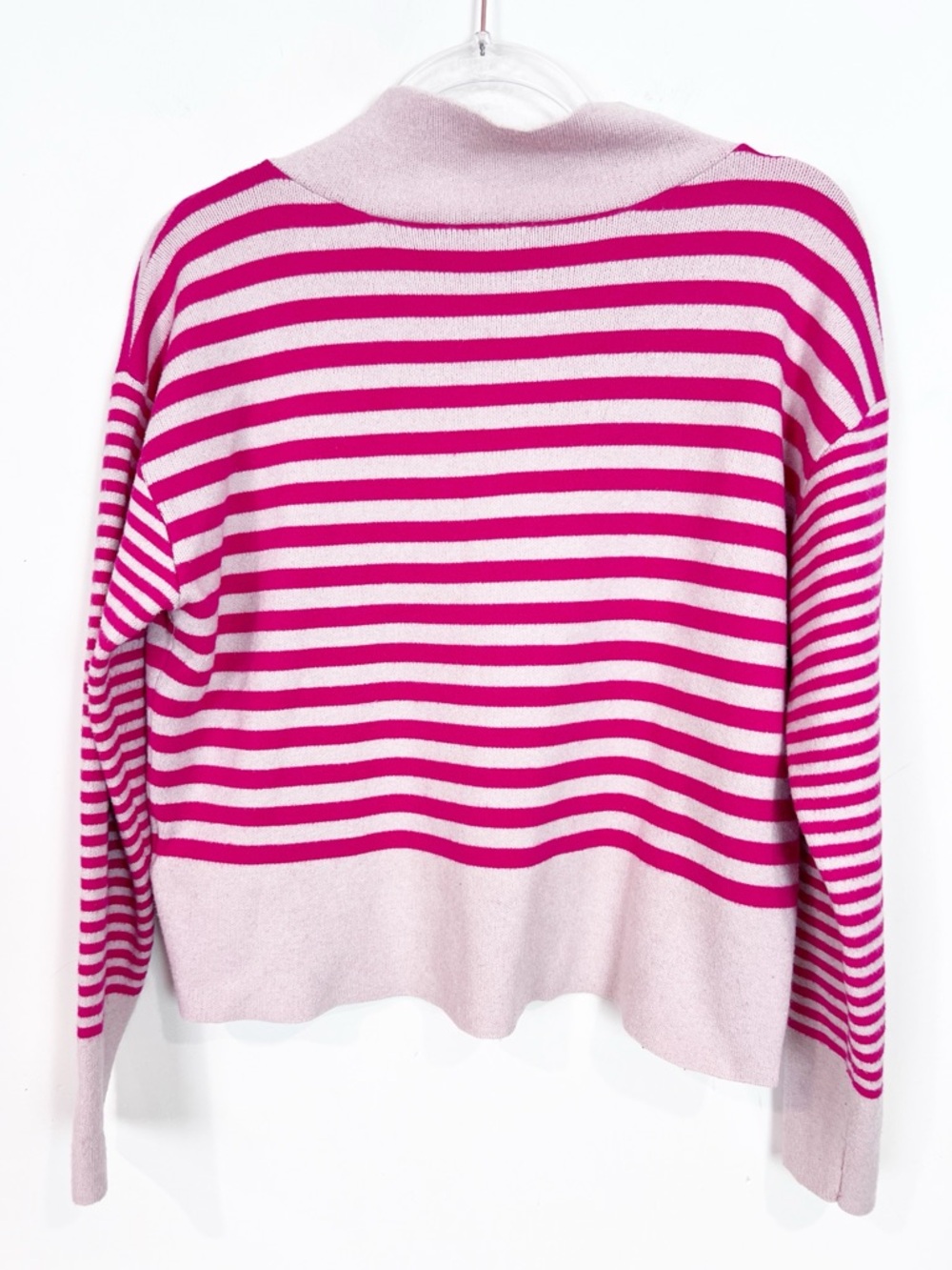 MAEVE ANTHROPOLOGIE PINK TAN STRIPE CARYS MOCK NECK PULLOVER SWEATER WOMENS XS - Picture 4 of 10